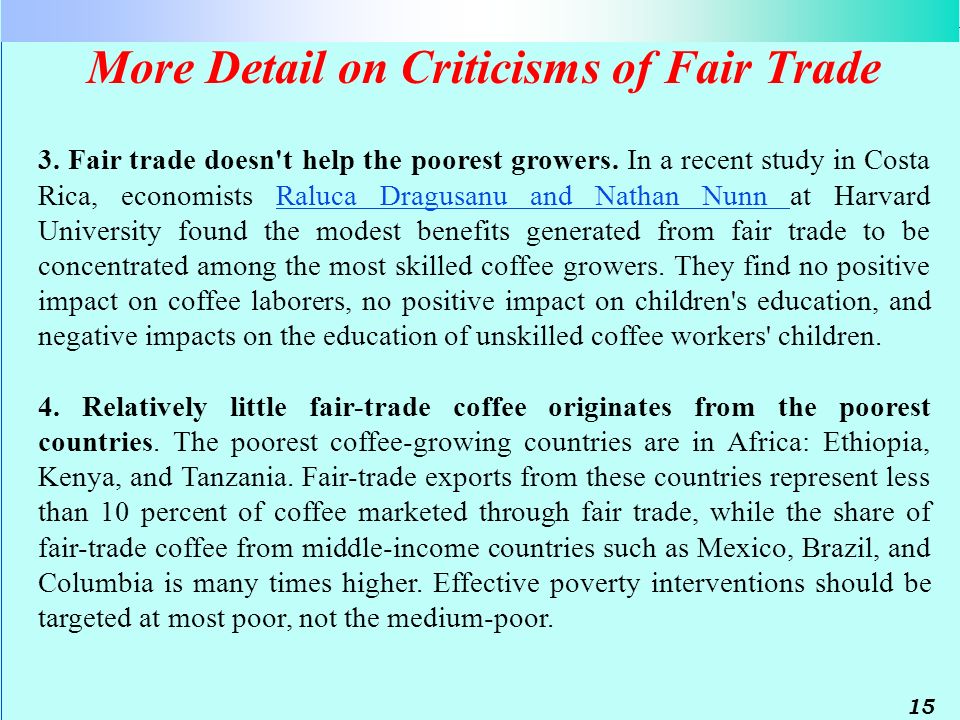 Benefits of free trade